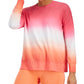 ID Ideology Women's Dip Dye Crewneck Top Orange Size Large