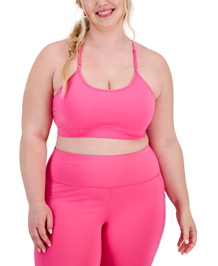 ID Ideology Women's Low Impact Sports Bra Pink Size 2X