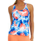 ID Ideology Women's Tie Dye Racerback Tank Blue Size Large