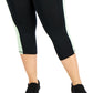 ID Ideology Women's Colorblocked Capri Leggings Green Size 2X