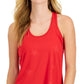 ID Ideology Women's Embossed Star Racerback Tank Red Size Small