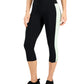 ID Ideology Women's Essentials Colorblocked Cropped Leggings Black Size S