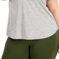 ID Ideology Women's Crewneck T-Shirt Gray Size 2X