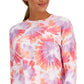 ID Ideology Women's Reef Printed Crewneck Top Orange Size Small