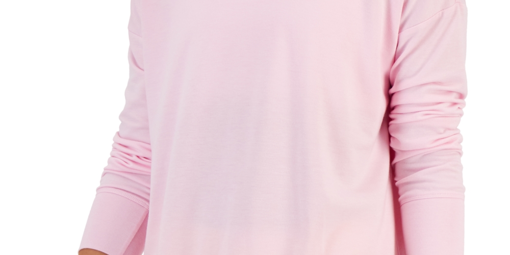 ID Ideology Women's Active Solid Crewneck Top Pink Size Small