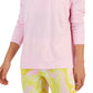 ID Ideology Women's Active Solid Crewneck Top Pink Size XX-Large