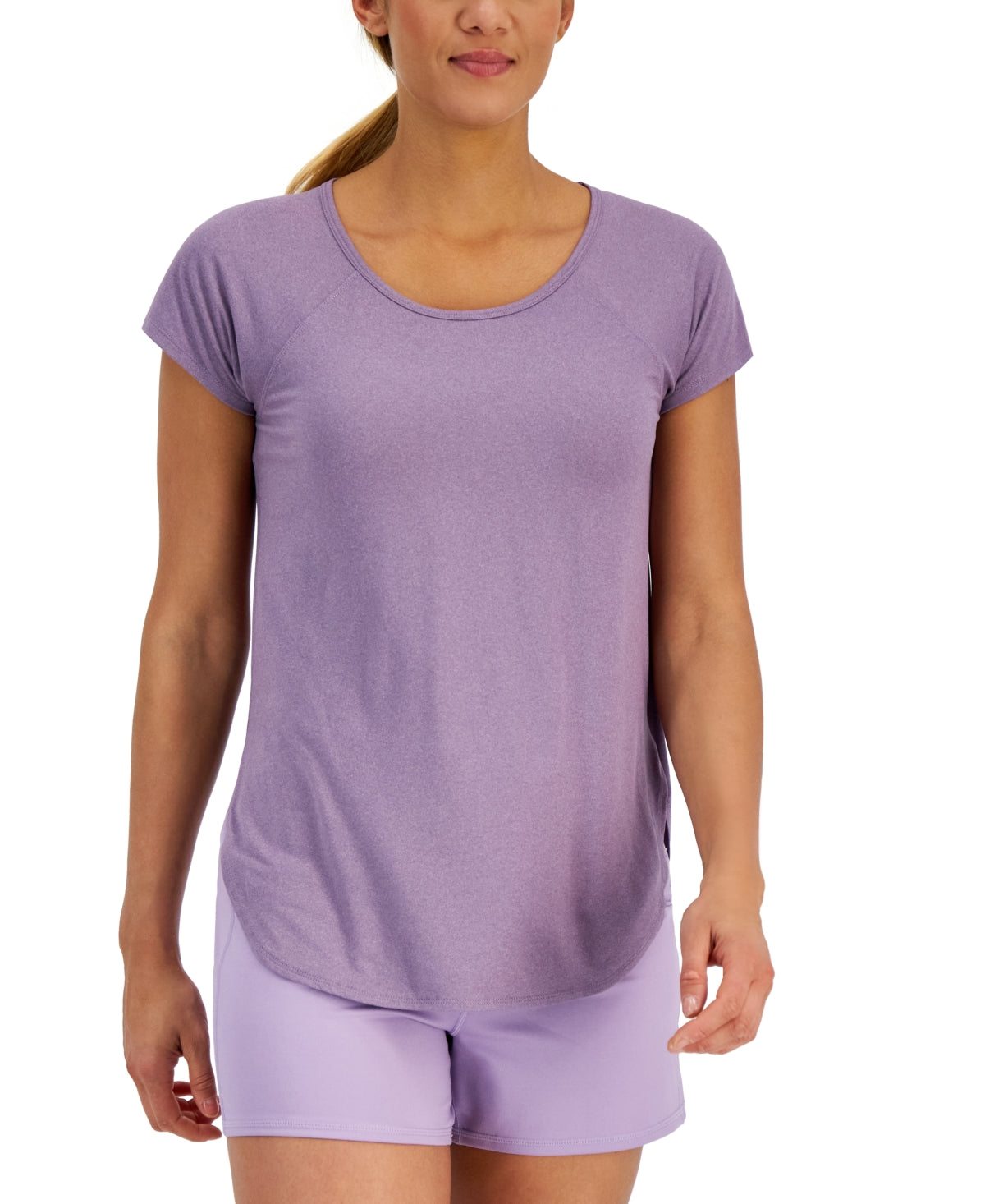 ID Ideology Women's Essentials Sweat Set T-Shirt Purple Size XX-Large