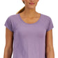 ID Ideology Women's Essentials Sweat Set T-Shirt Purple Size XX-Large