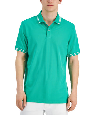 Club Room Men's Performance Stripe Polo Green Size Small