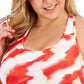 ID Ideology Women's Printed Medium Impact Sports Bra Red Size 2X