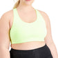 ID Ideology Women's Medium Impact Sports Bra Yellow Size 2X