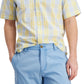 Club Room Men's Short Sleeve Printed Shirt Yellow Size Large