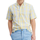 Club Room Men's Short Sleeve Printed Shirt Yellow Size Large