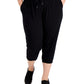 ID Ideology Women's Cropped Jogger Pants Black Size 1X