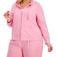 ID Ideology Women's Full Zip Hooded Jacket Pink Size 3X