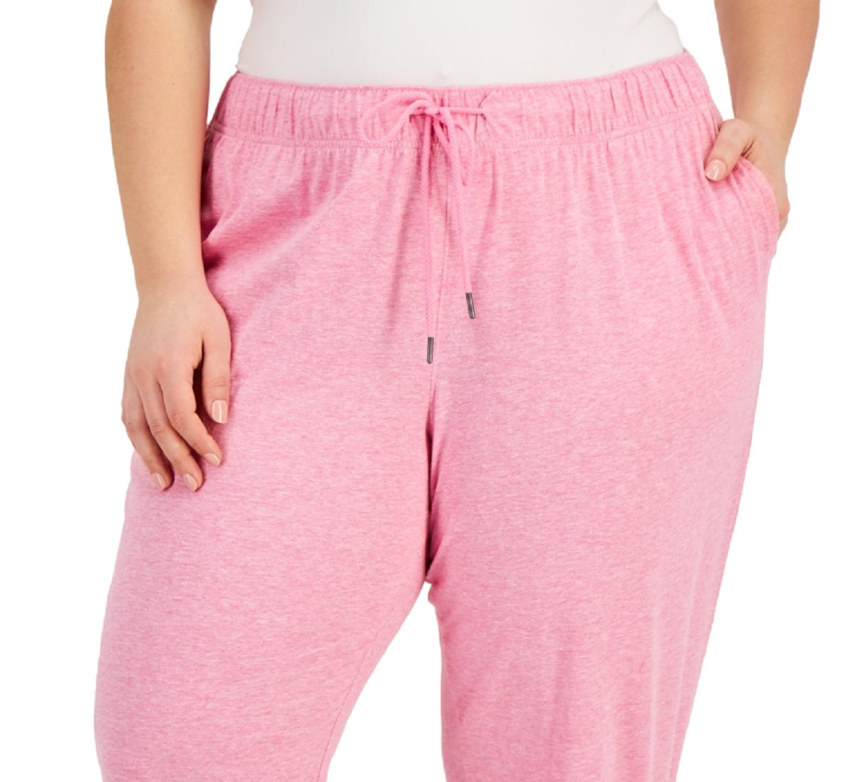 ID Ideology Women's Cropped Jogger Pants Pink Size 3X