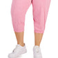 ID Ideology Women's Cropped Jogger Pants Pink Size 3X