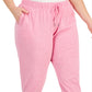 ID Ideology Women's Off Duty Jogger Pants Pink Size 3X