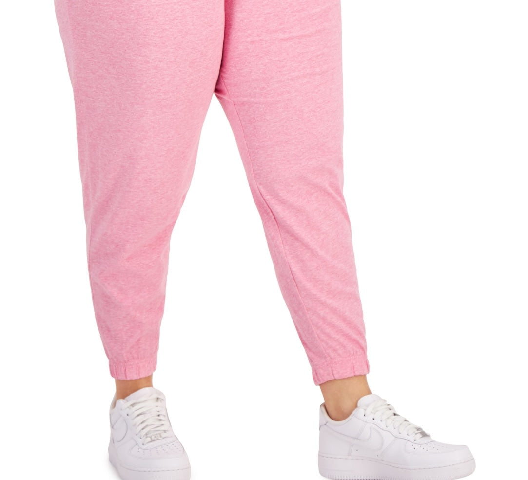 ID Ideology Women's Off Duty Jogger Pants Pink Size 3X