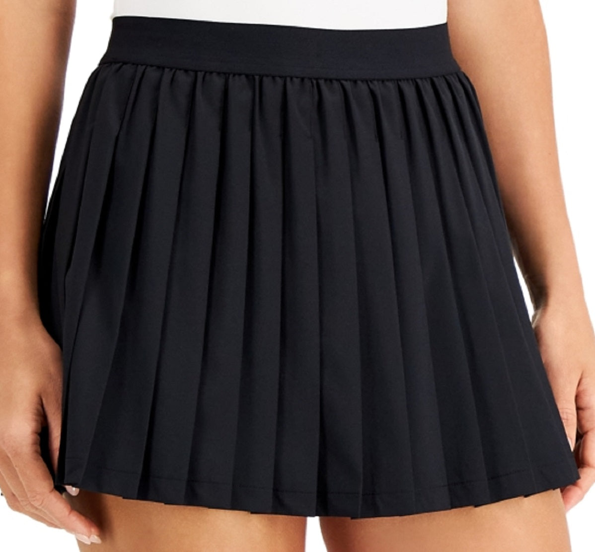 ID Ideology Women's Active Solid Pleated Skort Black Size Small