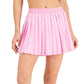 ID Ideology Women's Active Solid Pleated Skort Pink Size Large