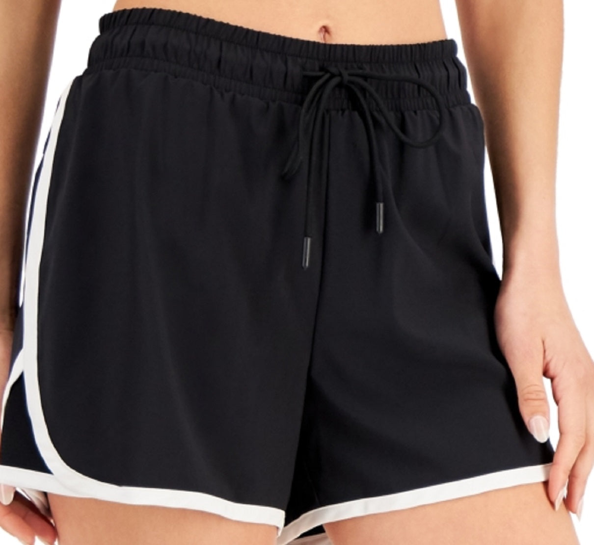ID Ideology Women's Drawstring Running Shorts Black Size Small