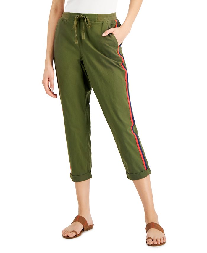 Style & Co Women's Pull On Cuffed Pants Green Size Large