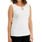 Karen Scott Women's Cotton Crisscross Tank Top White Size Large
