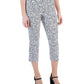 Alfani Women's Essential Capri Pull On With Tummy Control Pant White Size 12Petite