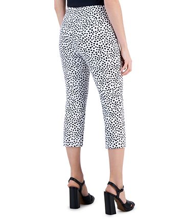 Alfani Women's Essential Capri Pull On With Tummy Control Pant White Size 12Petite