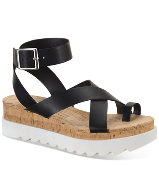 Sun + Stone Women's Phoebii Dress Sandals Black Size 8.5 M