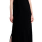 Style & Co Women's Cotton Sleeveless Maxi Dress Black Size Small