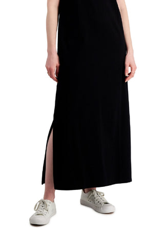 Style & Co Women's Cotton Sleeveless Maxi Dress Black Size Large
