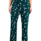 Alfani Women's Floral Print Pull On Pants Green Size 3X