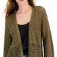 INC International Concepts Women's Crochet Cardigan Green Size X-Small