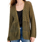 INC International Concepts Women's Crochet Cardigan Green Size X-Small