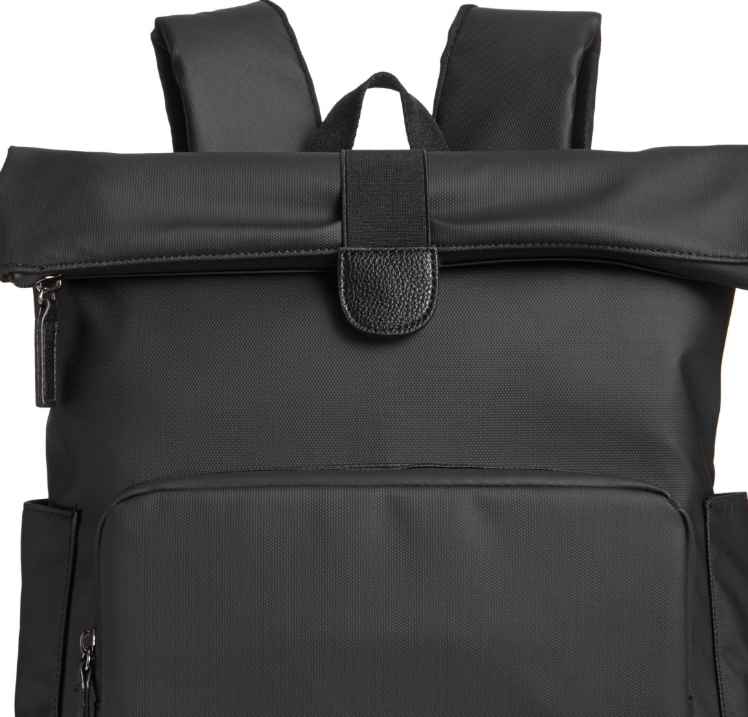 INC International Concepts Roll Top Back Pack Black Size Regular