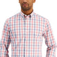Club Room Men's Slim Fit 4 Way Stretch Gingham Dress Shirt Red Size Large