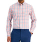Club Room Men's Slim Fit 4 Way Stretch Gingham Dress Shirt Red Size Large