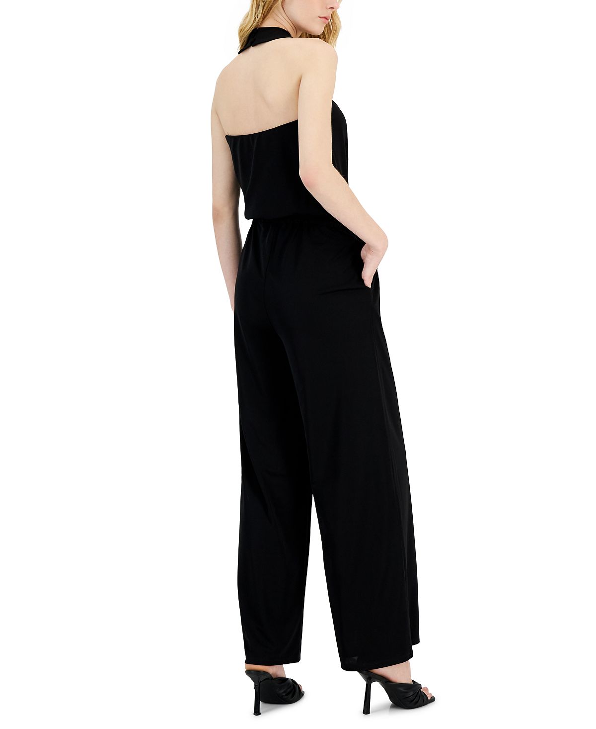 INC International Concepts Women's Halter Jumpsuit Black Size X-Large