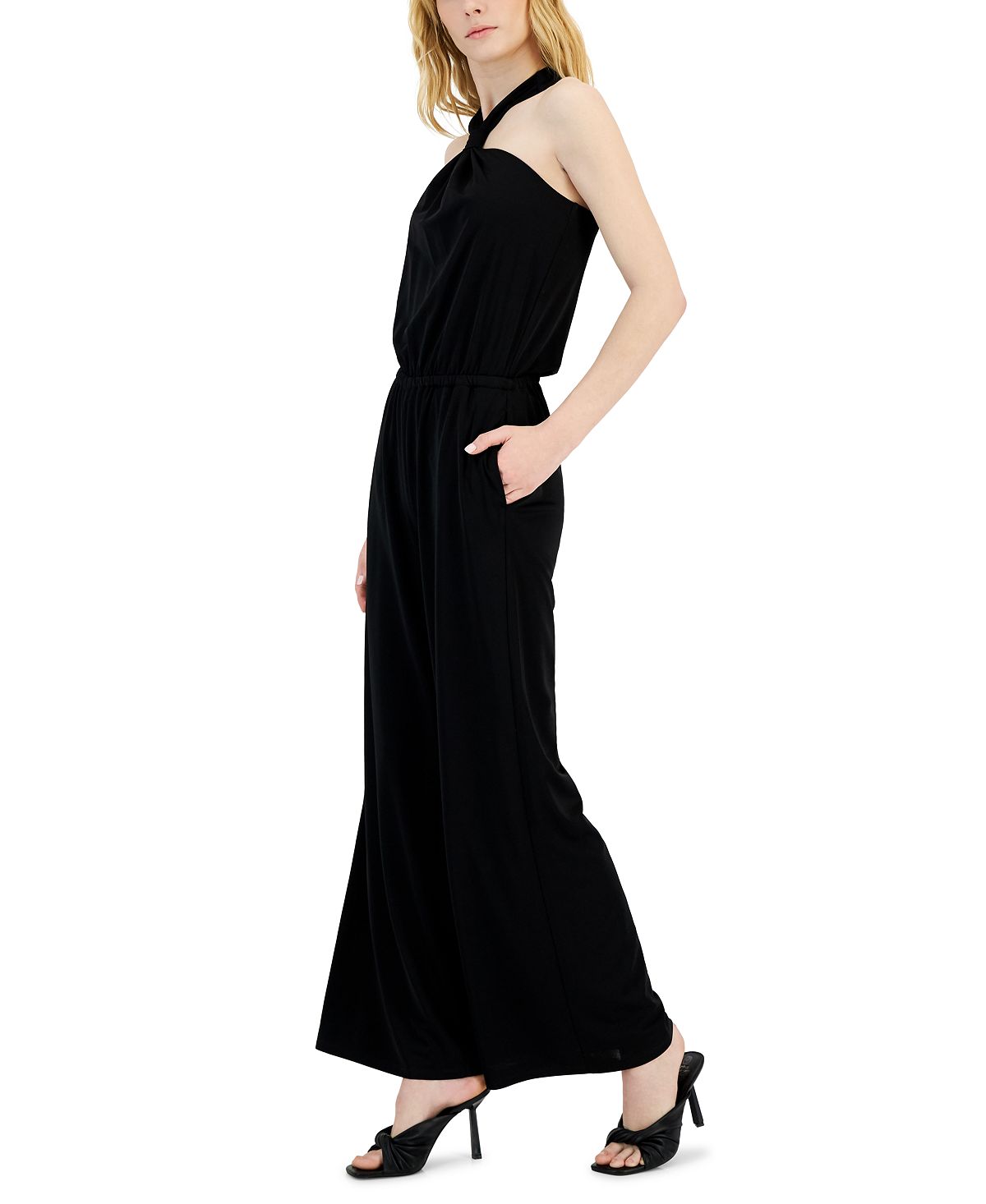 INC International Concepts Women's Halter Jumpsuit Black Size X-Large