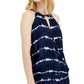 INC International Concepts Women's Tie Dye Stripe Halter Dress Blue Size Small