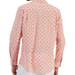 Club Room Men's Regular Fit Medallion Print Poplin Shirt Orange Size Medium