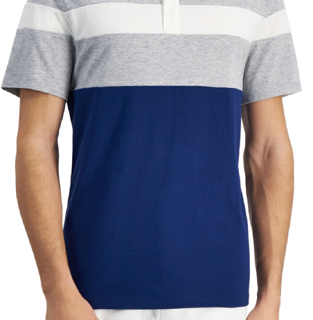 Alfani Men's Stripe Polo Blue Size Small
