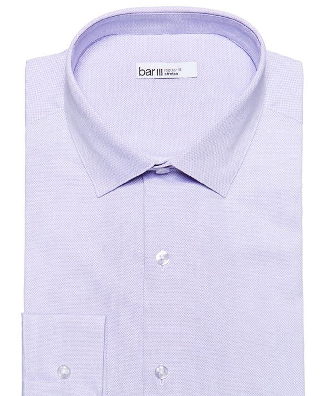 Bar III Men's Max Slim Fit Textured Dress Shirt Purple Size Medium