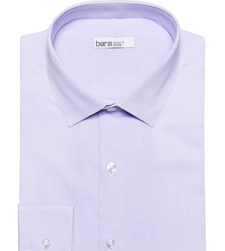 Bar III Men's Max Slim Fit Textured Dress Shirt Purple Size Large