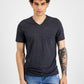 INC International Concepts Men's Burnout V Neck T-Shirt Blue Size X-Small