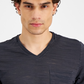 INC International Concepts Men's Burnout V Neck T-Shirt Blue Size X-Small