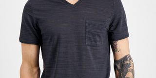 INC International Concepts Men's Burnout V Neck T-Shirt Blue Size X-Small