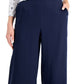 Charter Club Women's Crop Wide Leg Pants Blue Size Petite Large